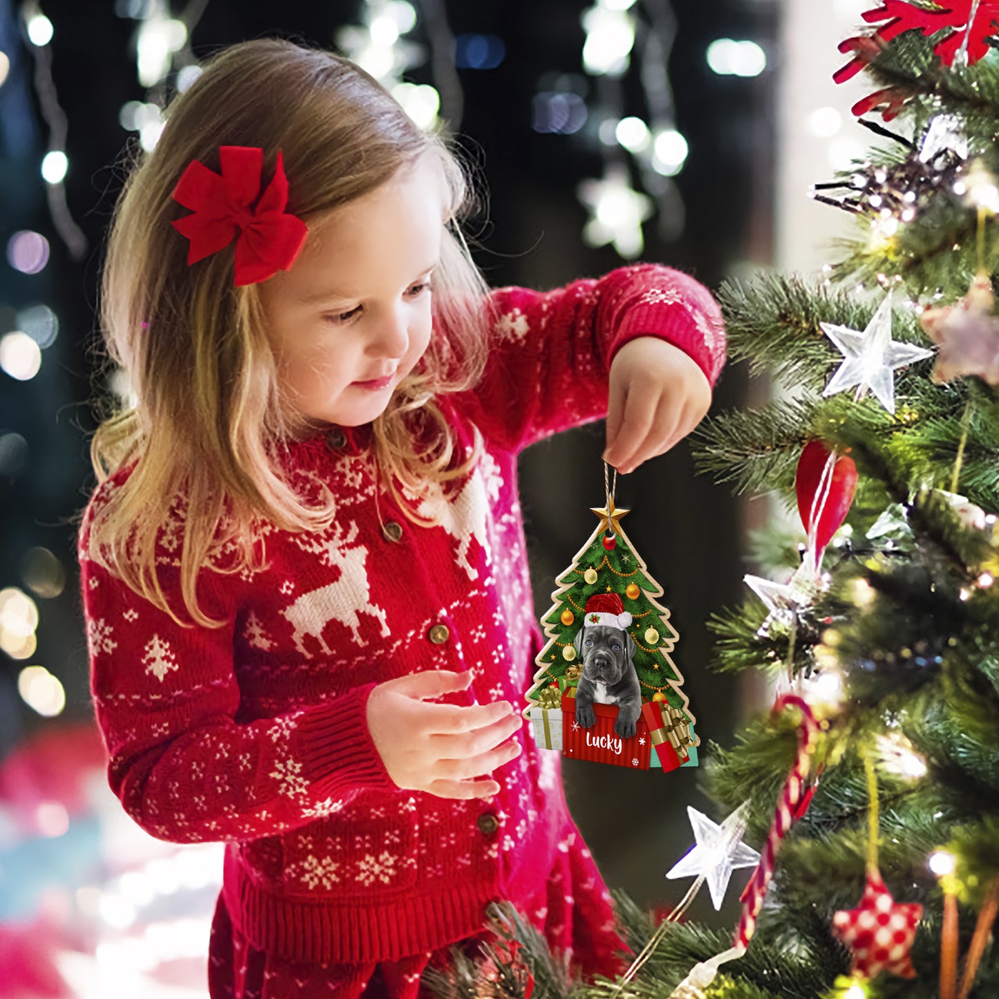 Personalized Cane Corso Christmas Tree Aluminum Ornament
