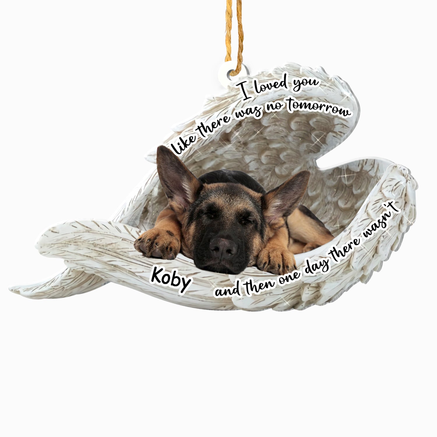 Yorkshire Terrier Sleeping Angel Wing Memorial Dog Pet Lover Flat