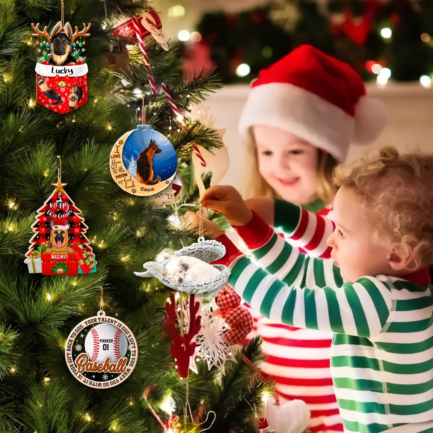 Personalized Great Pyrenees Sleeping Angel Memorial Aluminum Ornament