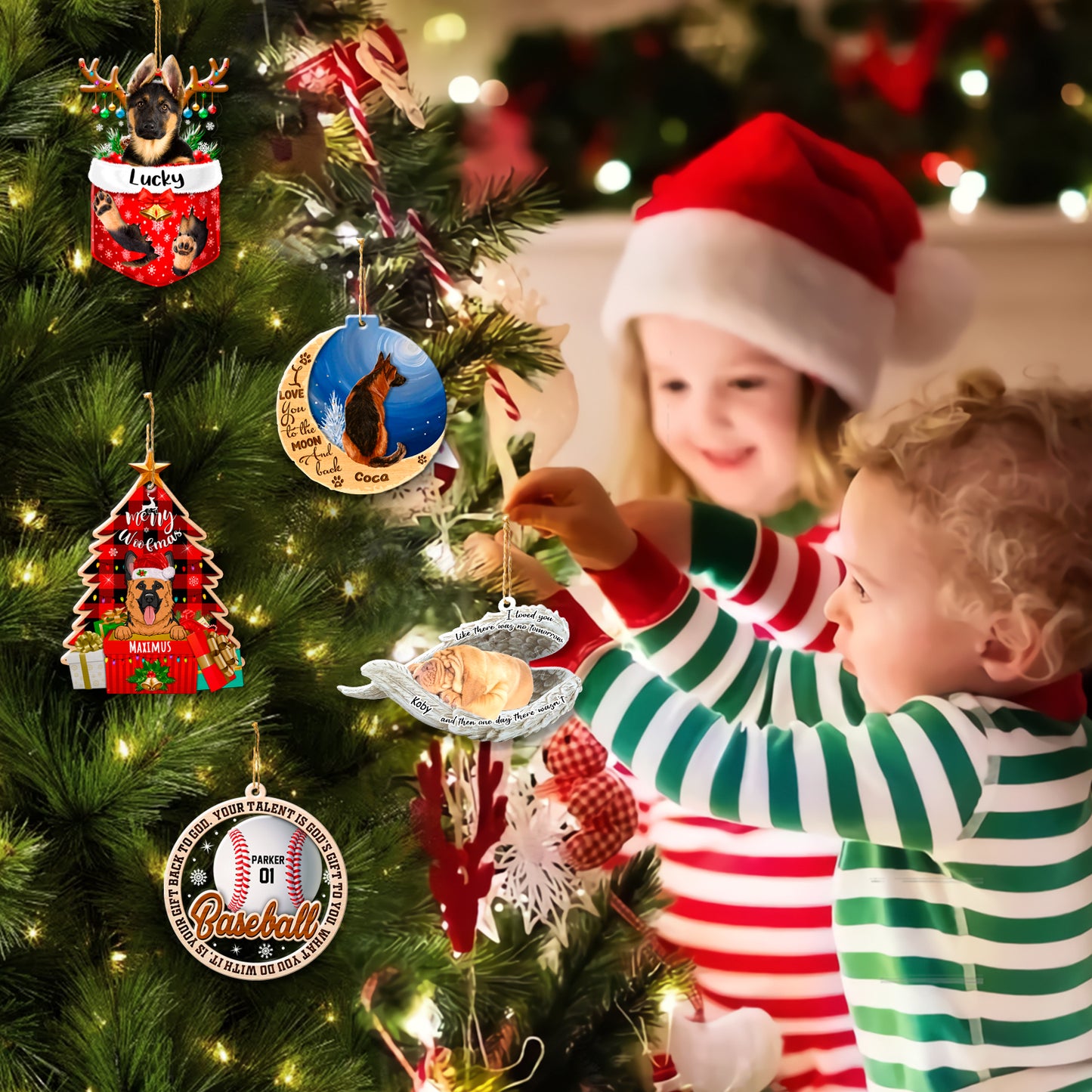 Personalized Mastiff Sleeping Angel Memorial Aluminum Ornament