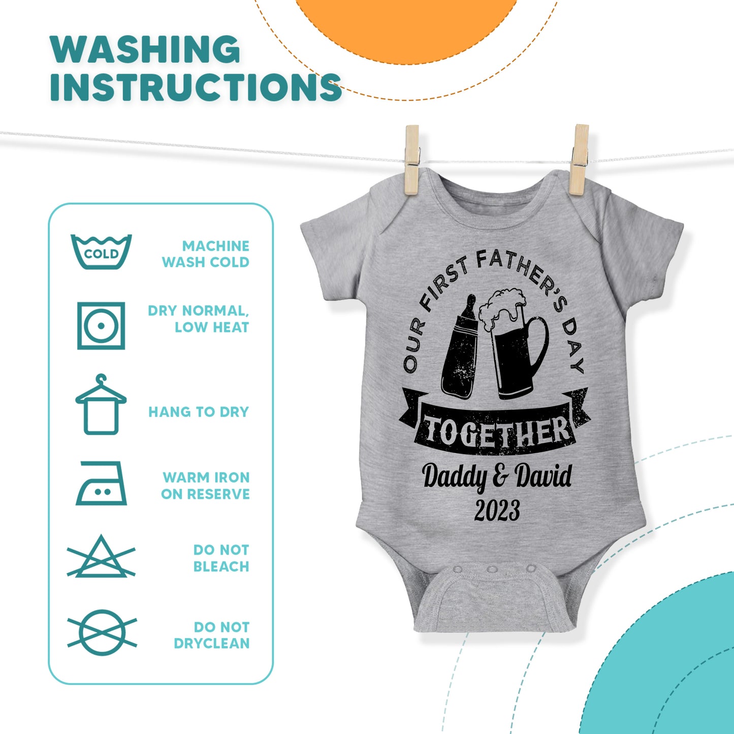 Our 1st Fathers Day Together Beer & Milk, Bear Custom Matching Outfit