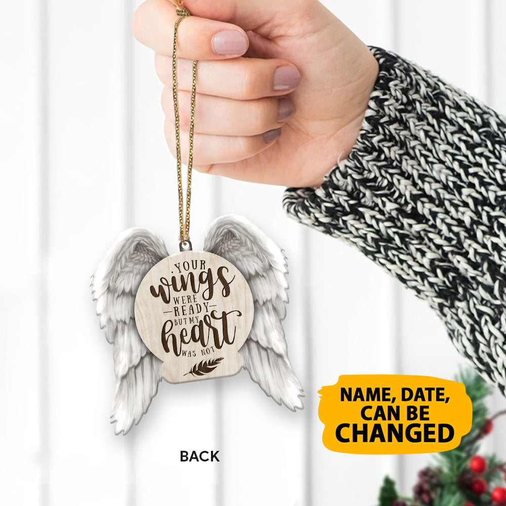 Personalized Wings Were Ready Memorial Acrylic Ornament