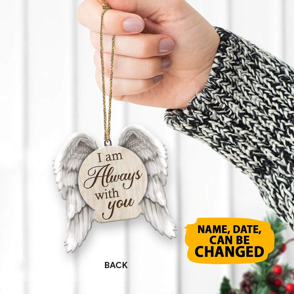 Personalized Wings Always With You Memorial Acrylic Ornament