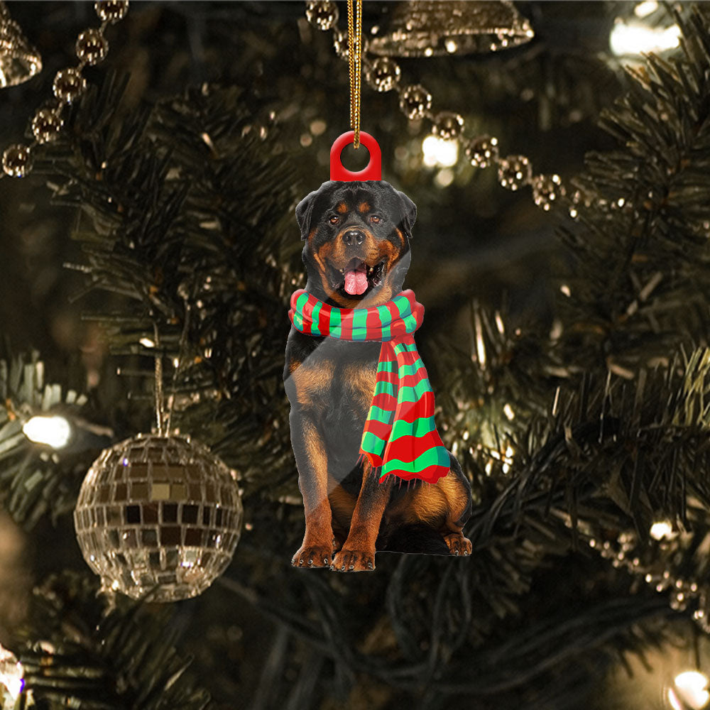 Rottweiler First Christmas Acrylic Ornament