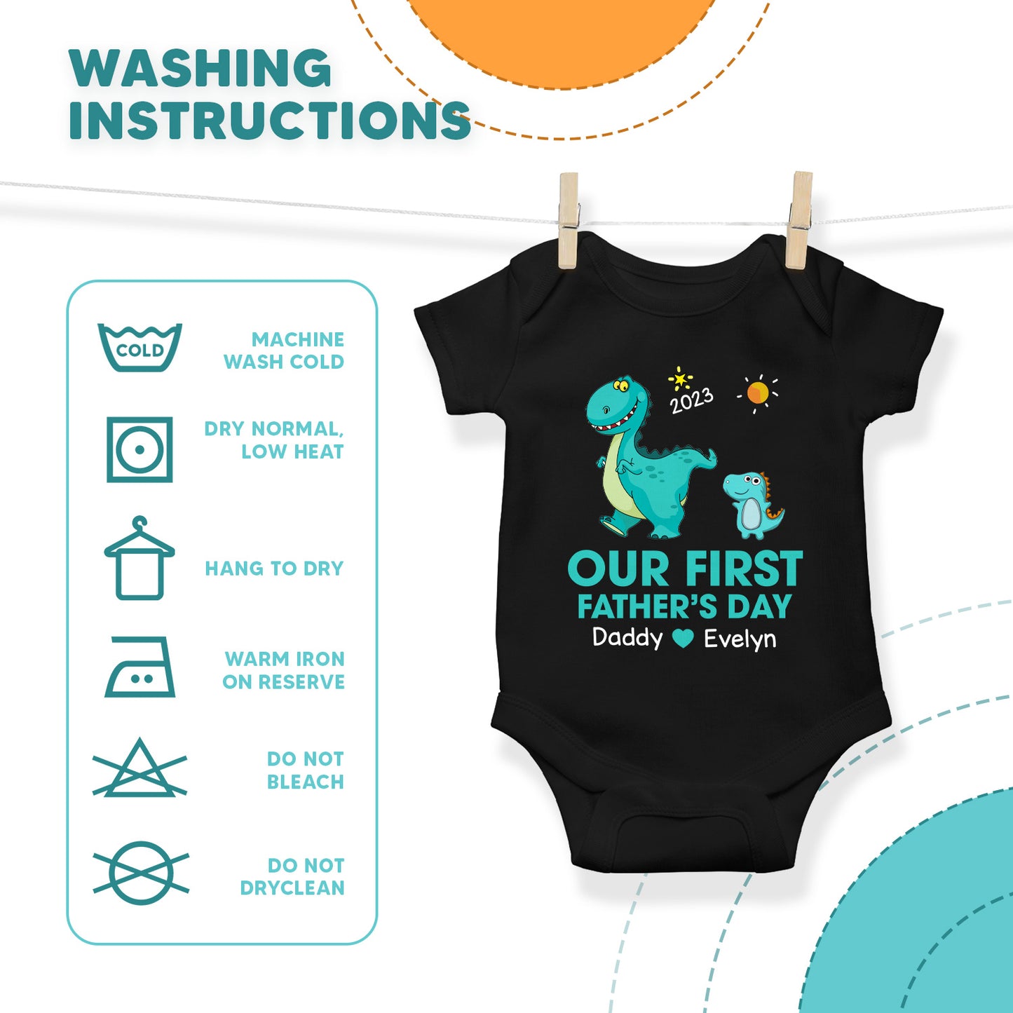 Our 1st Fathers Day Dinosaur, Bear Custom Matching Outfit