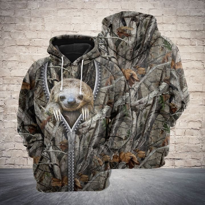 Sloth Into The Wood T1006 - All Over Print Unisex Hoodie