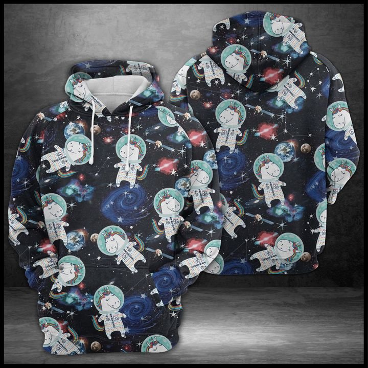 Unicorn Astronaut T1006 - All Over Print Unisex Hoodie