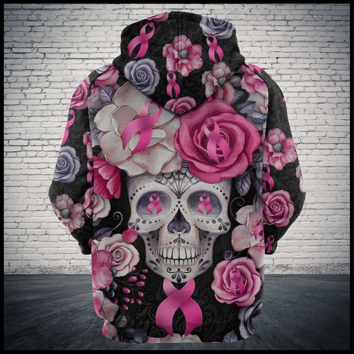 Skull Breast Cancer Awareness T2008 unisex womens & mens, couples matching, friends, funny family sublimation 3D hoodie holiday gifts (plus size available)