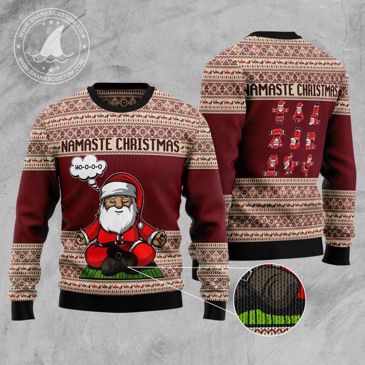 Yoga Santa Clause TG5112 Ugly Christmas Sweater