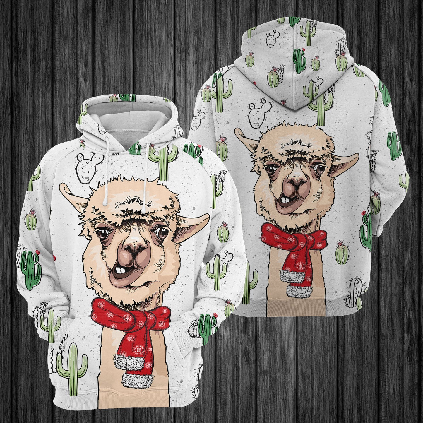 Llama Cactus TY1611 - All Over Print Unisex Hoodie