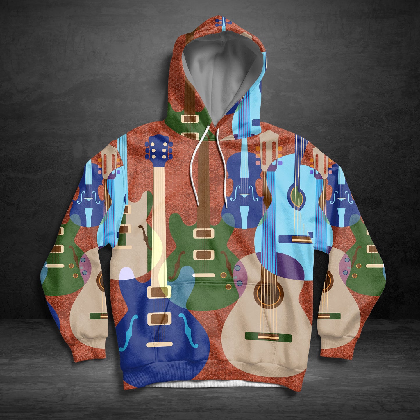 Guitar Group TY0112 unisex womens & mens, couples matching, friends, funny family sublimation 3D hoodie christmas holiday gifts (plus size available)