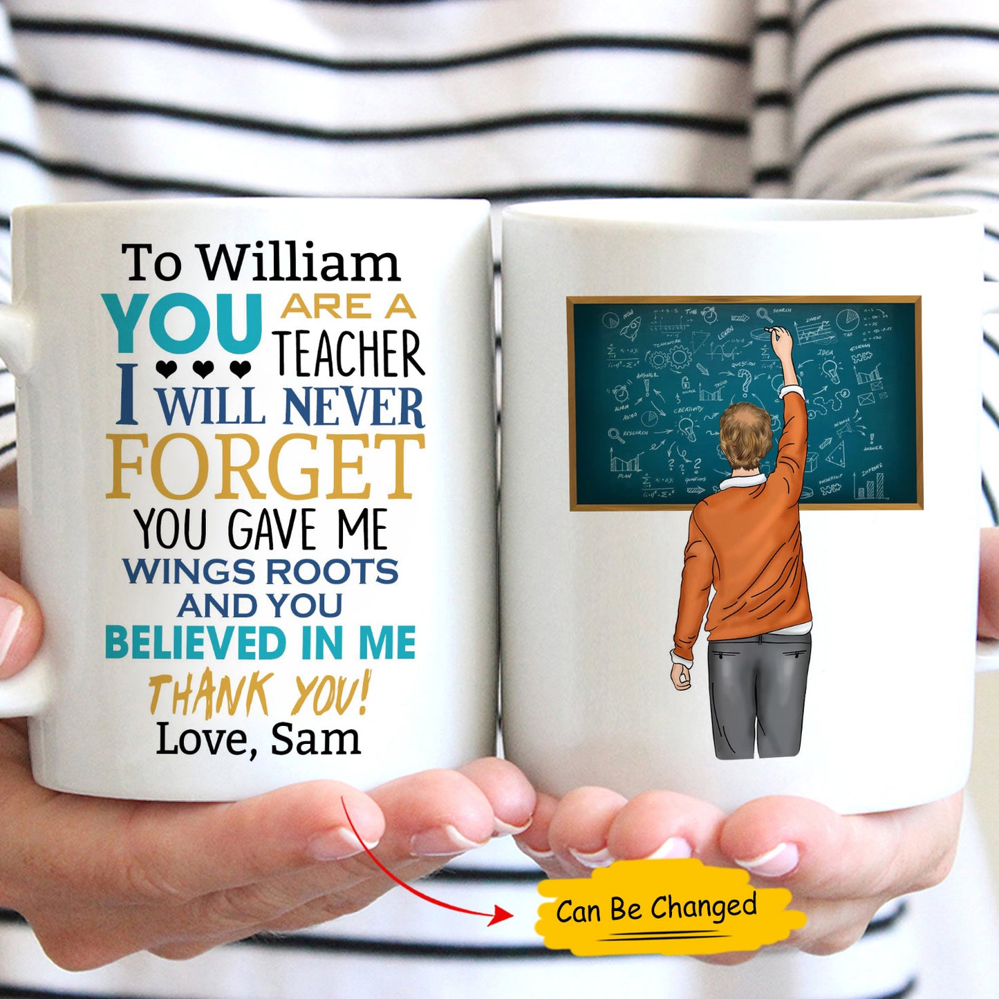 Custom Personalized Coffee mug graduation gifts for him & her, best college, high school grad presents for girls, boys, friends - You Are A Teacher I Will Never Forget HT120411 - PersonalizedWitch