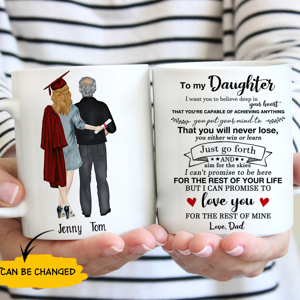 Custom Personalized Coffee mug unique graduation gifts for her, best college, high school grad presents for girls, daughters - Father & Daughter Senior TY1204212 - PersonalizedWitch