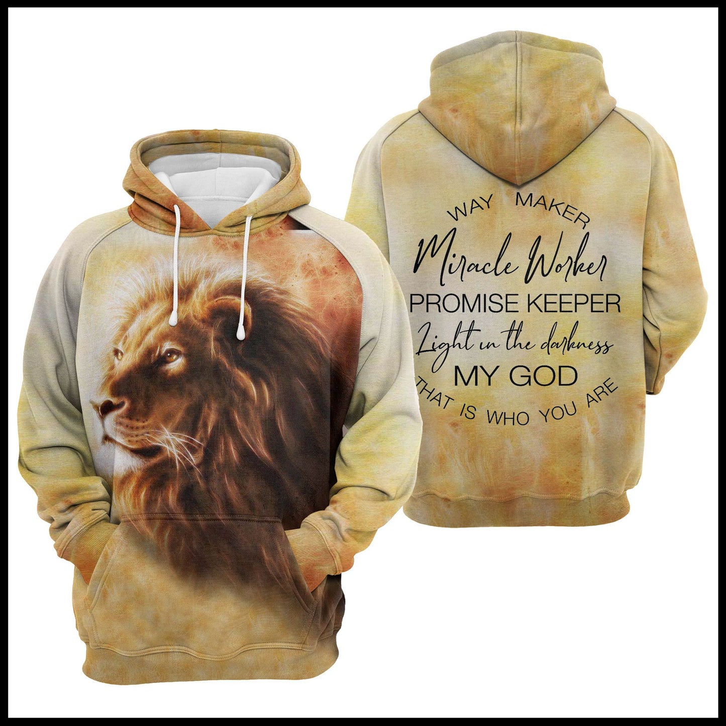 God Way Maker T224 - All Over Print Unisex Hoodie