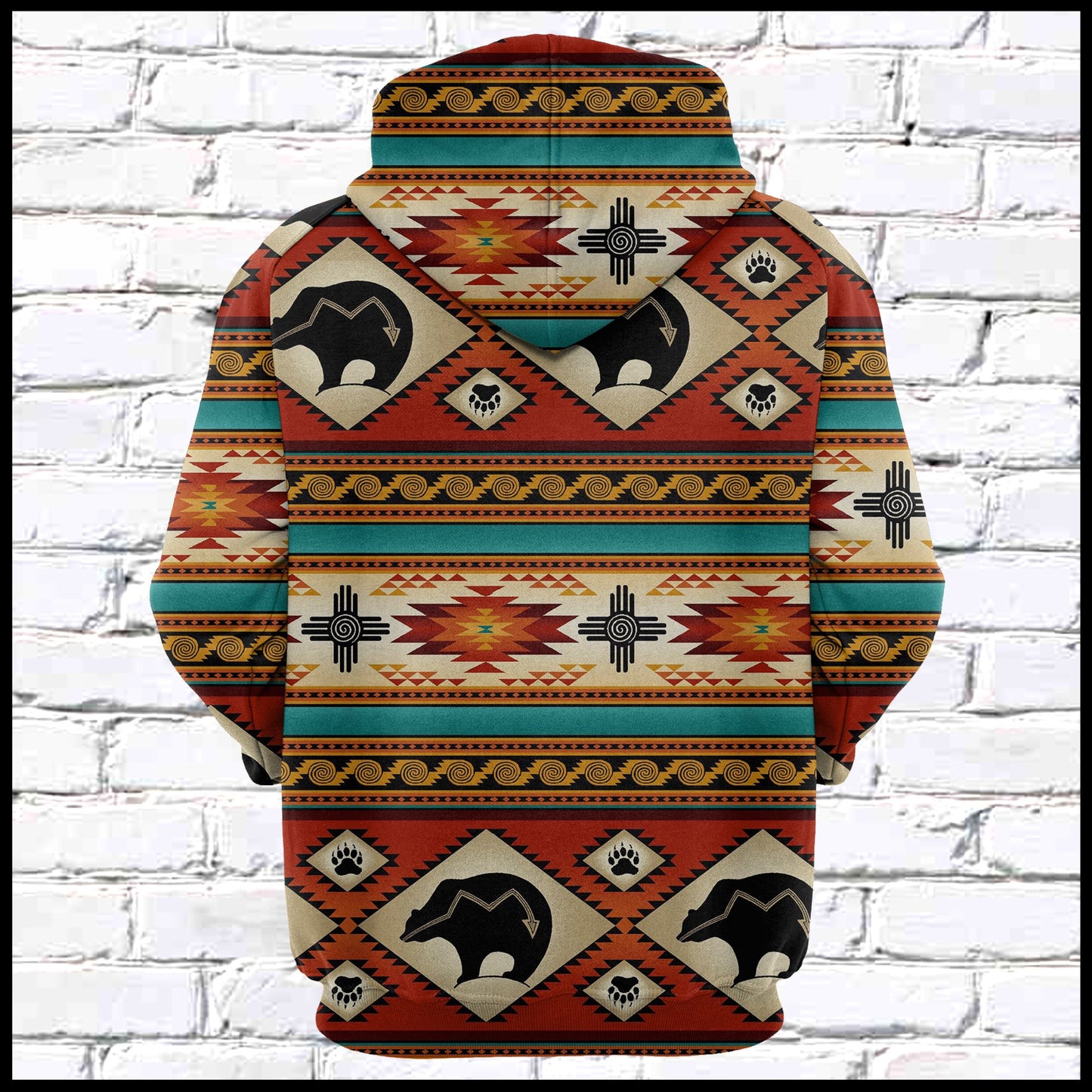 Native American Bear G525 - All Over Print Unisex Hoodie
