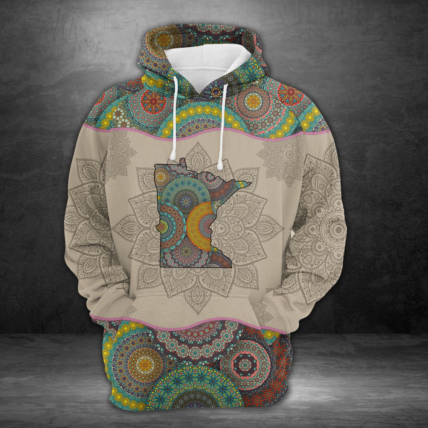 Awesome Minnesota Mandala H14504 - All Over Print Unisex Hoodie