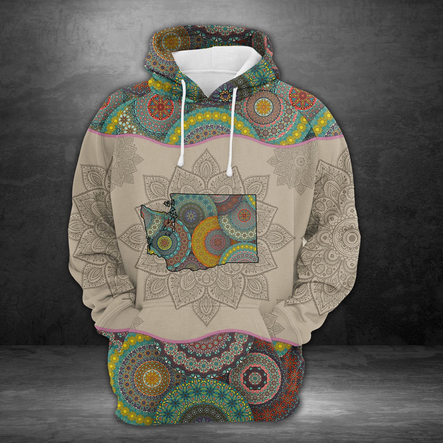 Awesome Washington Mandala H14505 - All Over Print Unisex Hoodie