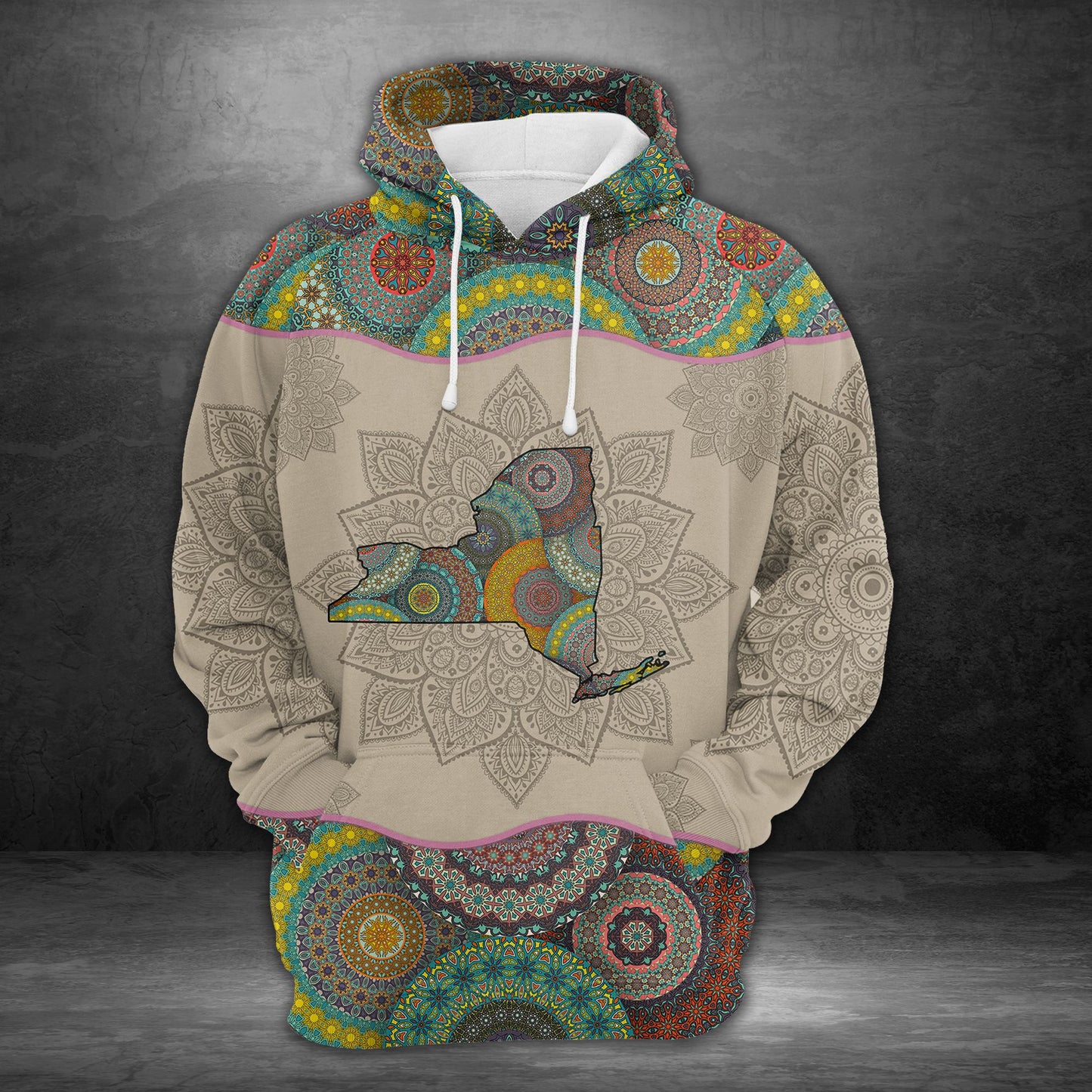 Awesome New York Mandala H14507 - All Over Print Unisex Hoodie