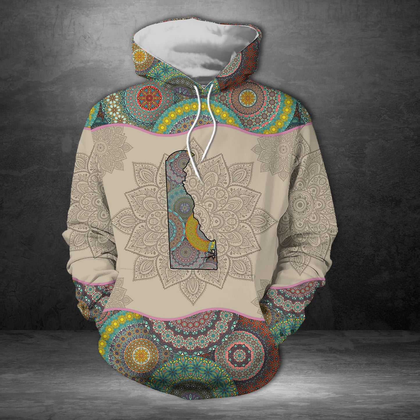 Awesome Delaware Mandala H18506 - All Over Print Unisex Hoodie