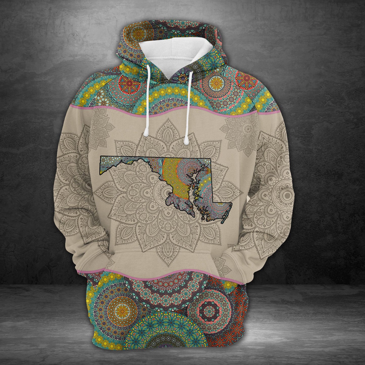 Awesome Maryland Mandala H18516 - All Over Print Unisex Hoodie