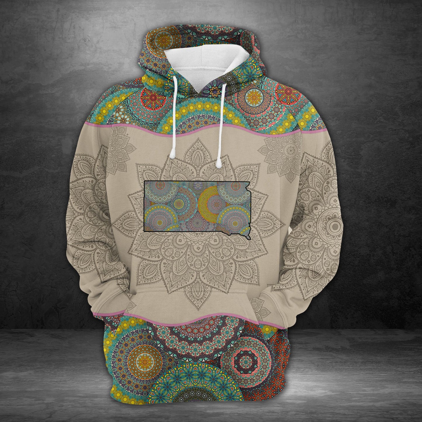 Awesome South Dakota Mandala H18531 - All Over Print Unisex Hoodie