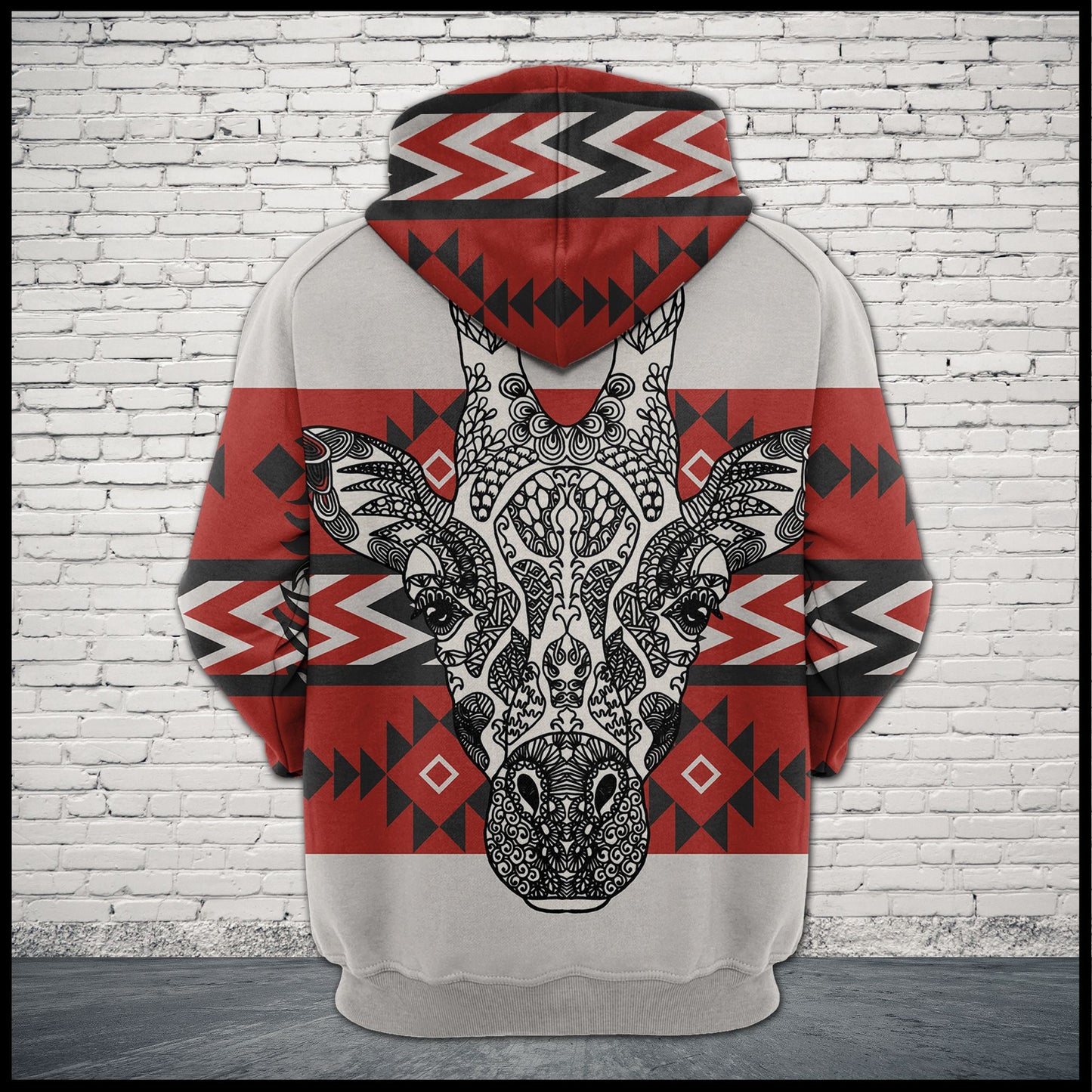 Giraffe Zentangle Native Pattern T1905 - All Over Print Unisex Hoodie