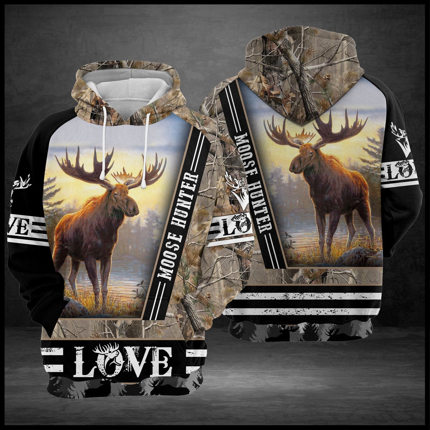 Moose Hunting G529 - All Over Print Unisex Hoodie