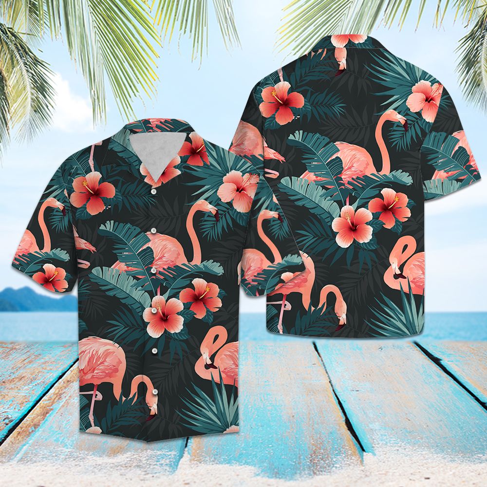 Flamingo Tropical Pattern D0107 - Hawaii Shirt