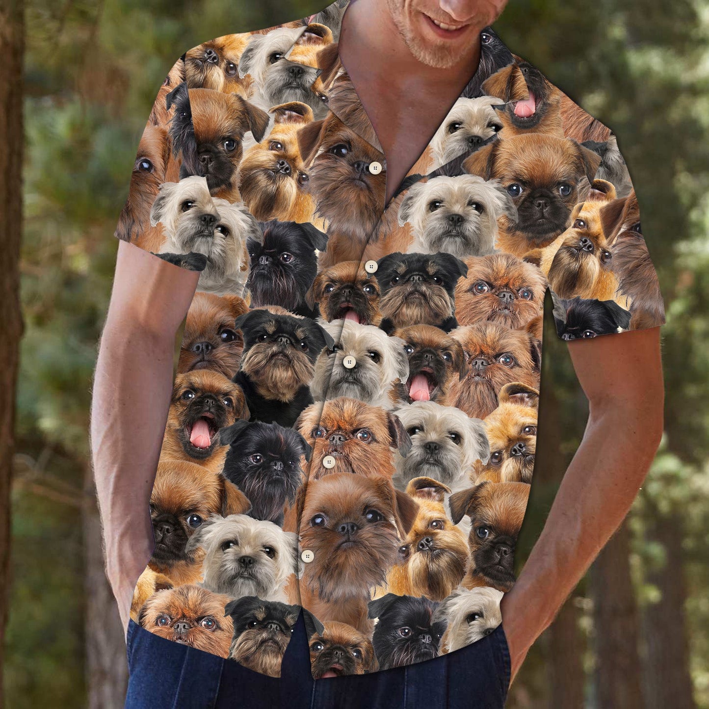 Griffon Bruxellois Awesome D0207 - Hawaii Shirt