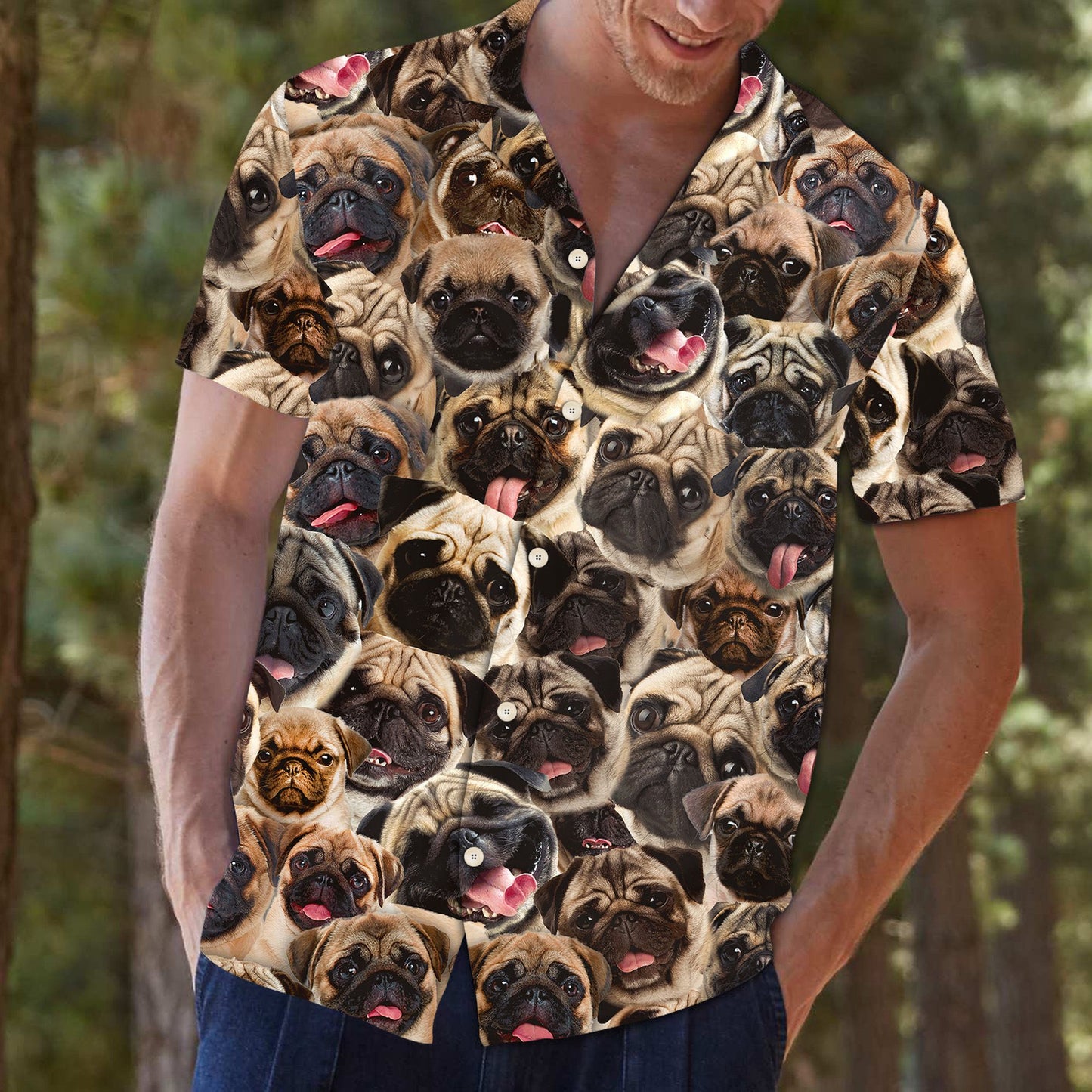 Pug Awesome D0207 - Hawaii Shirt