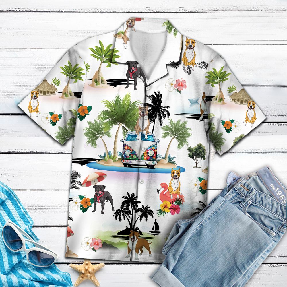 American Staffordshire Terrier Vacation G5702 - Hawaii Shirt