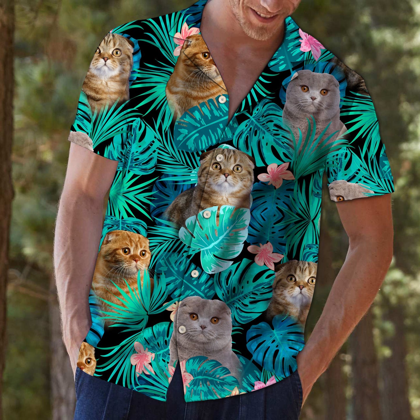 Tropical Scottish Fold G5702 - Hawaii Shirt