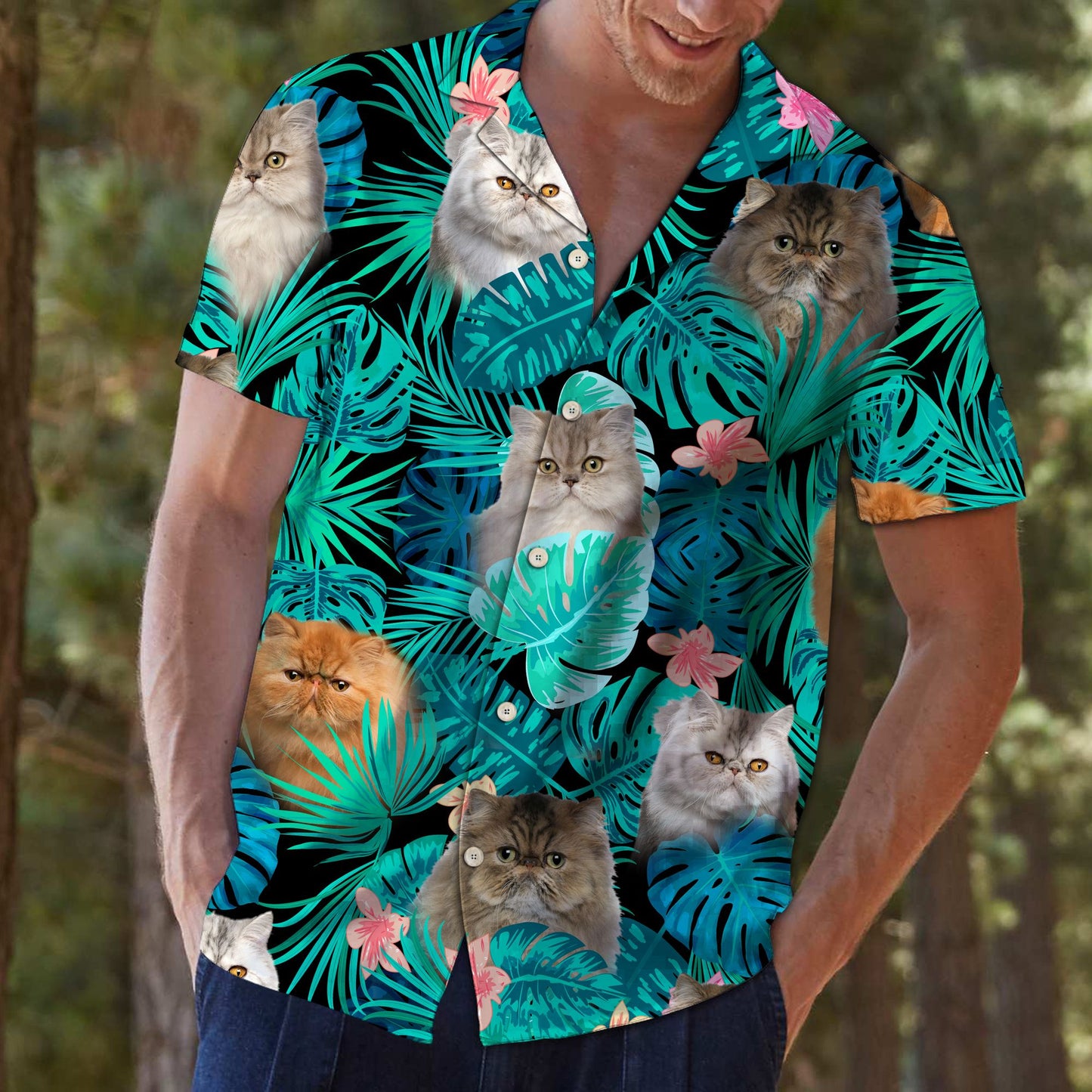 Tropical Persian Cat G5702 - Hawaii Shirt