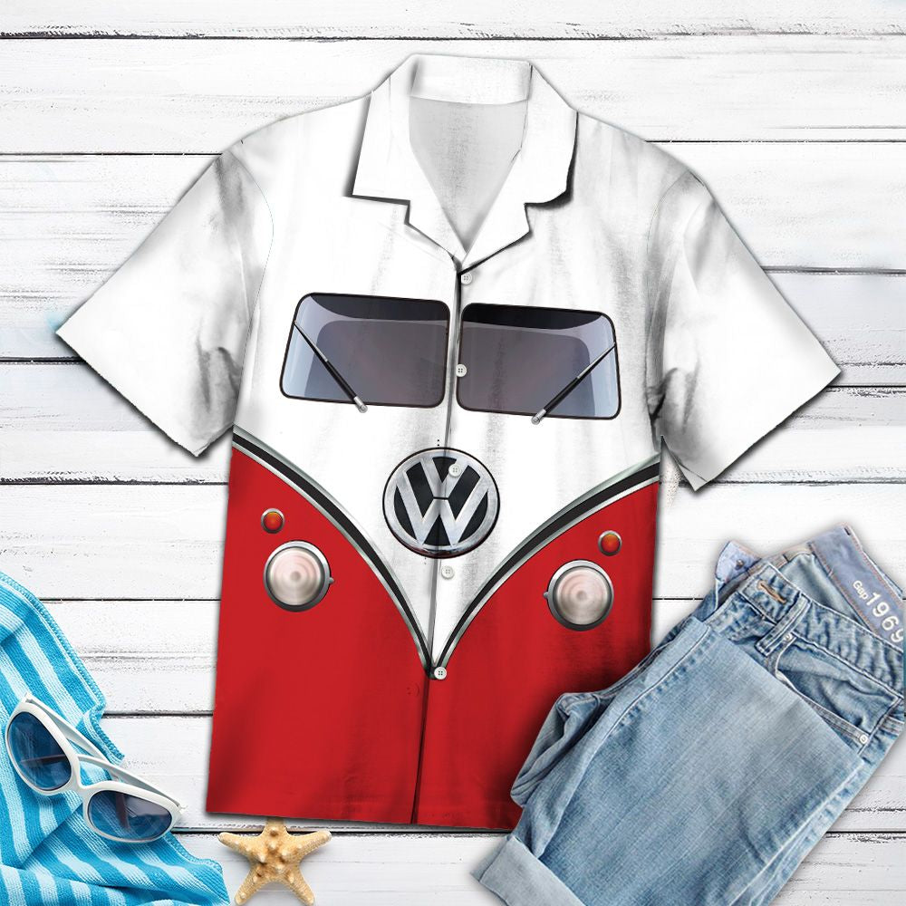 Red Hippie Bus H2731 - Hawaii Shirt