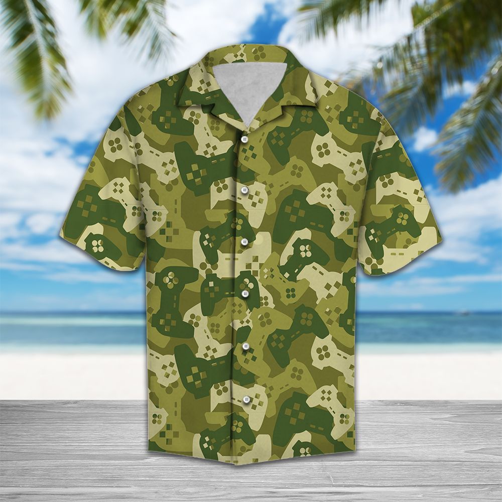 camo hawaiian shirt