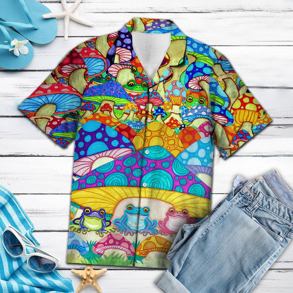 Frogs and Magic Mushrooms G5703 - Hawaii Shirt