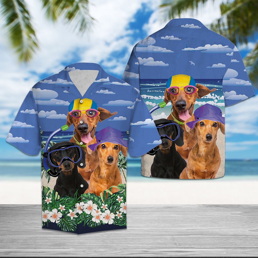Dachshund Summer Beach T0707 - Hawaii Shirt