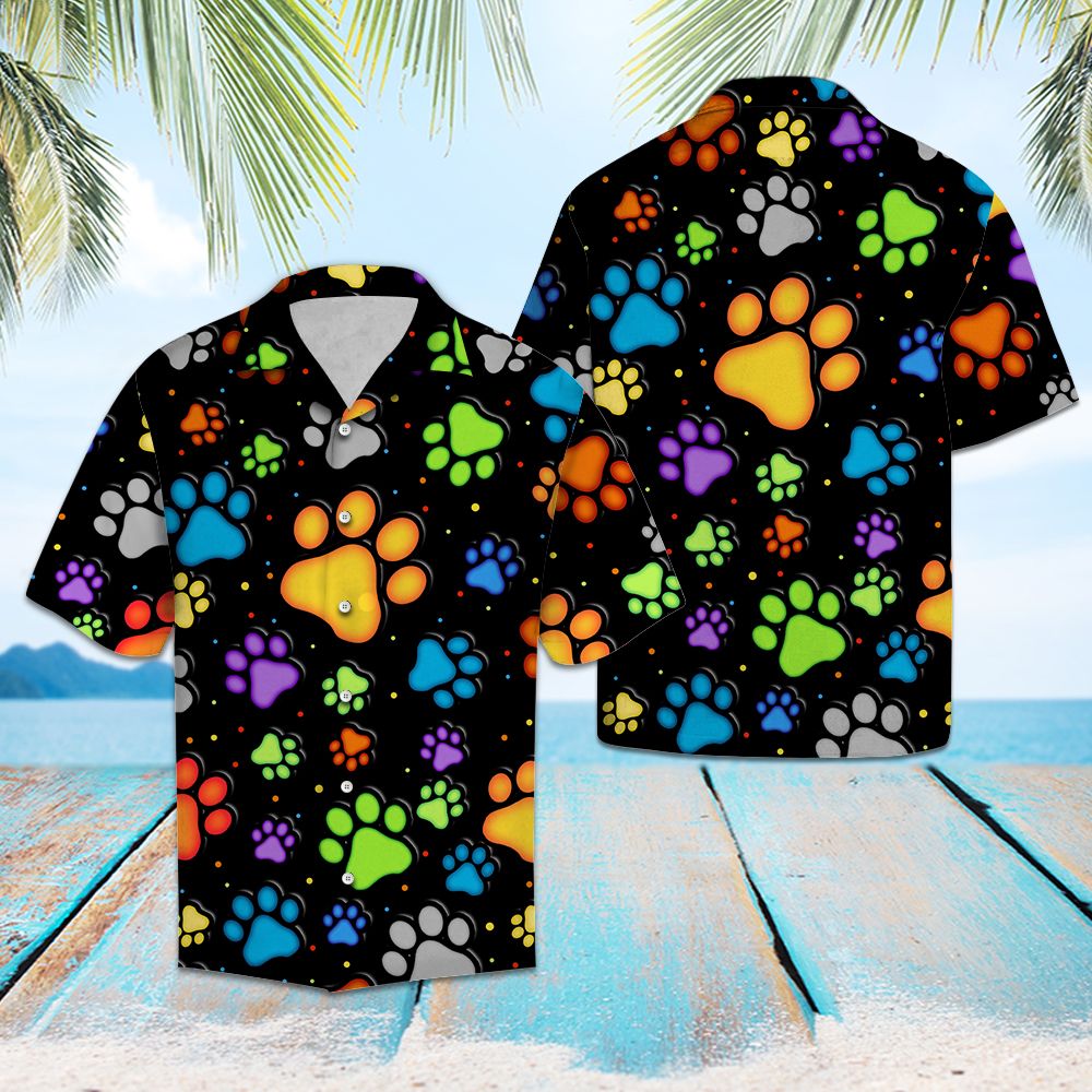 Dog Paw Prints G5707 - Hawaii Shirt