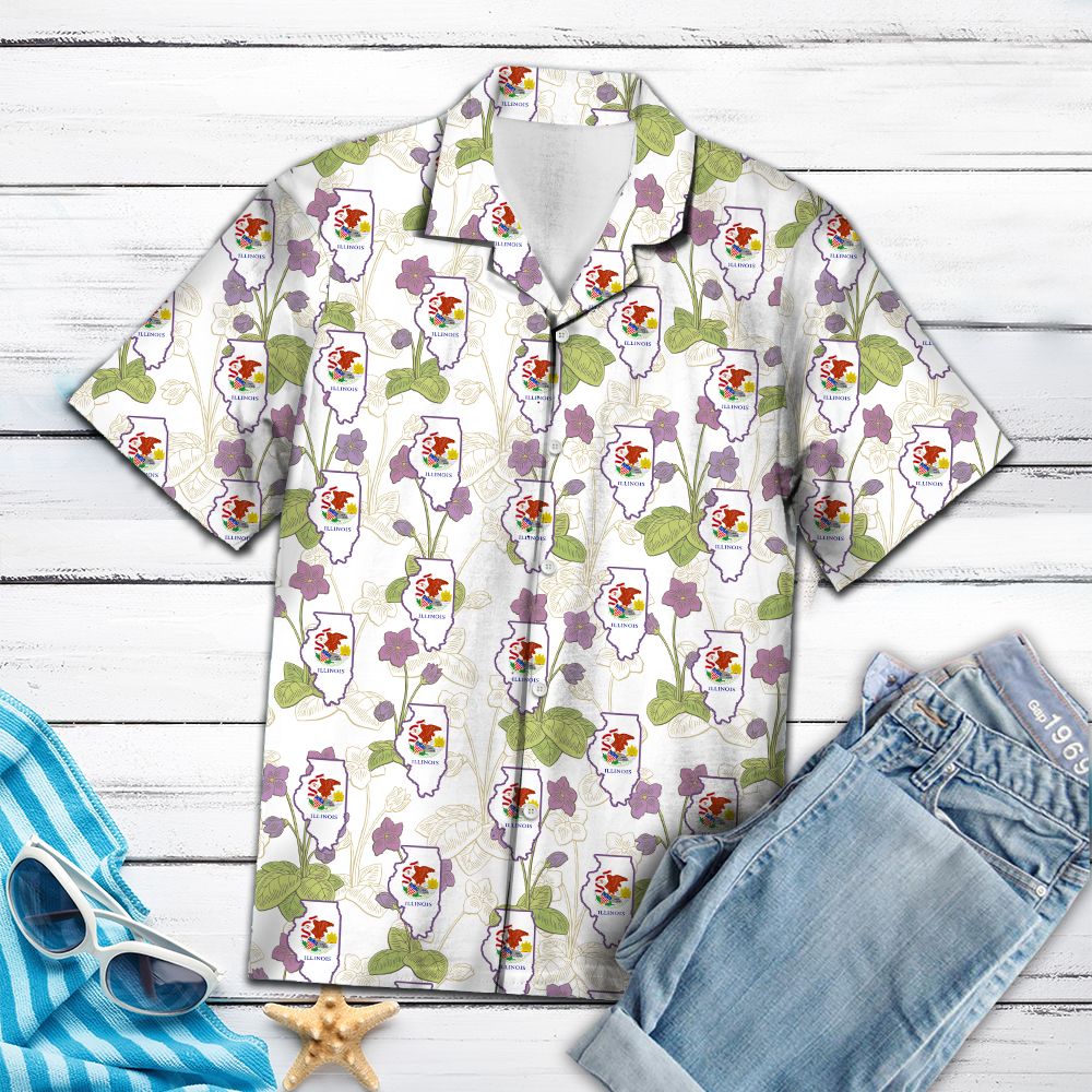 Illinois Violet H77017 - Hawaii Shirt
