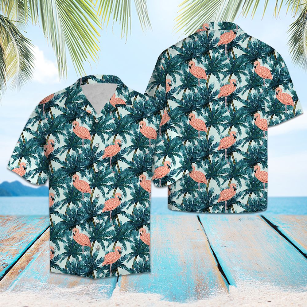 Flamingo Coconut Palm T0807 - Hawaii Shirt