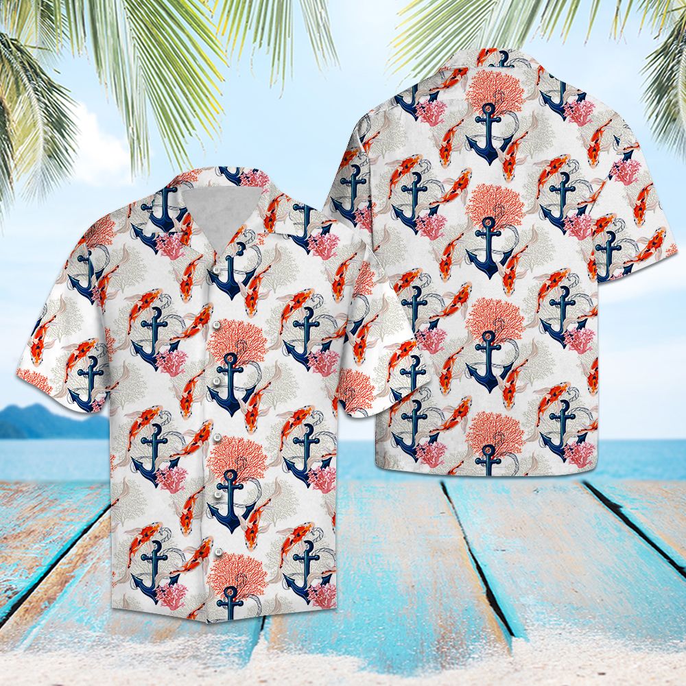 Koi Anchor T0807 - Hawaii Shirt