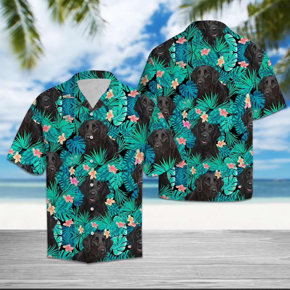 Flat-Coated Retriever Tropical T0807 - Hawaii Shirt
