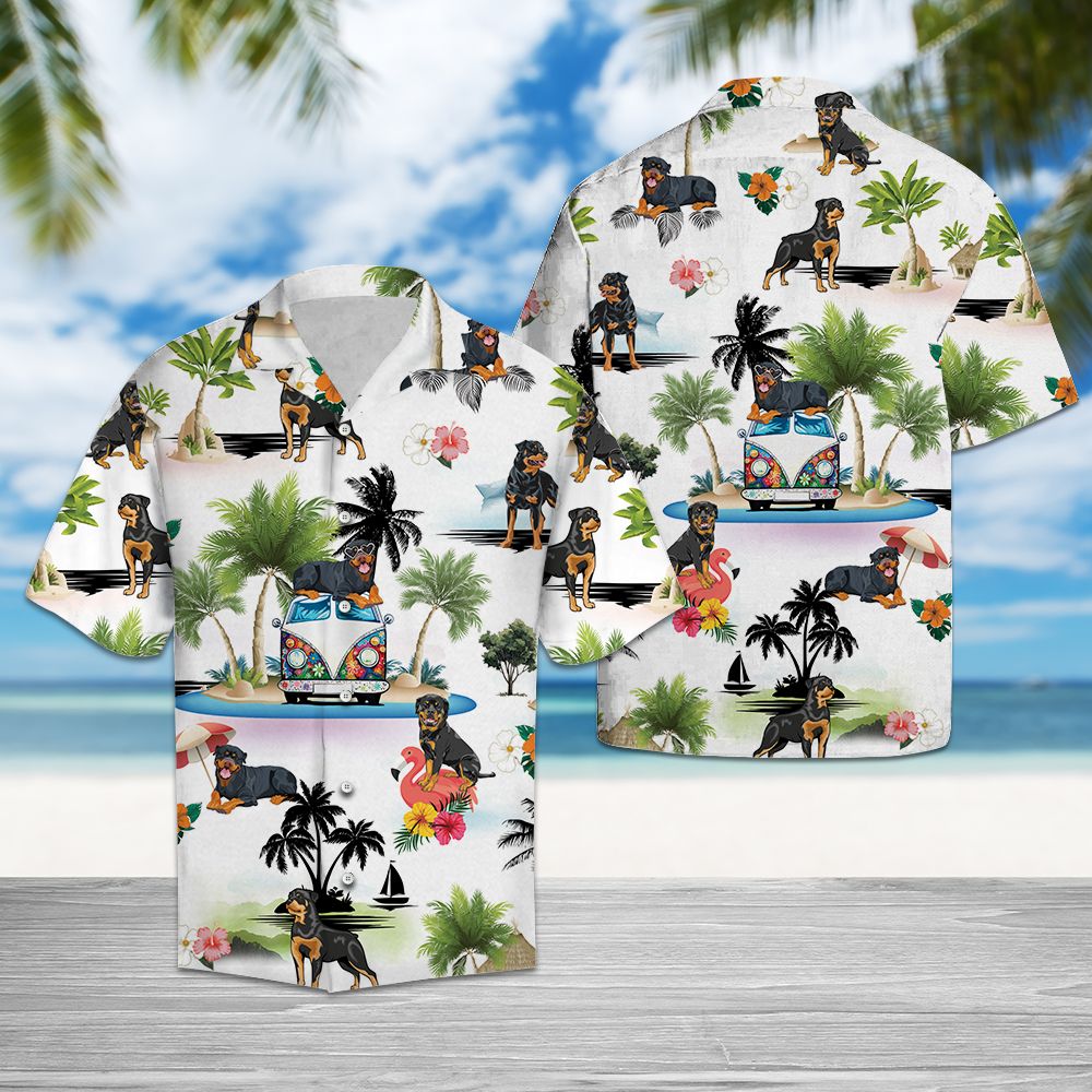 Rottweiler Vacation G5708- Hawaii Shirt