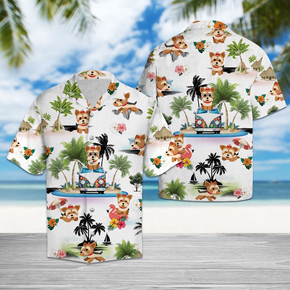 Yorkshire Terrier Vacation G5708- Hawaii Shirt