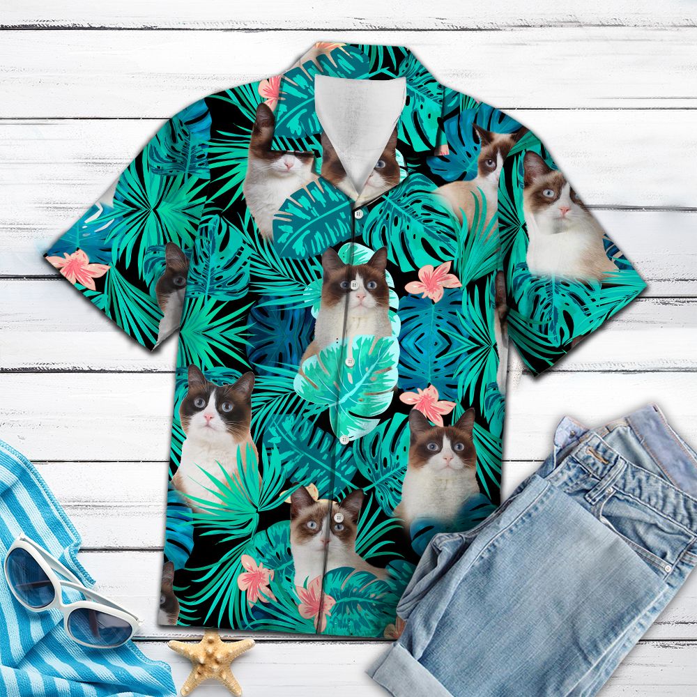 Snowshoe Cat Green Tropical G5708- Hawaii Shirt