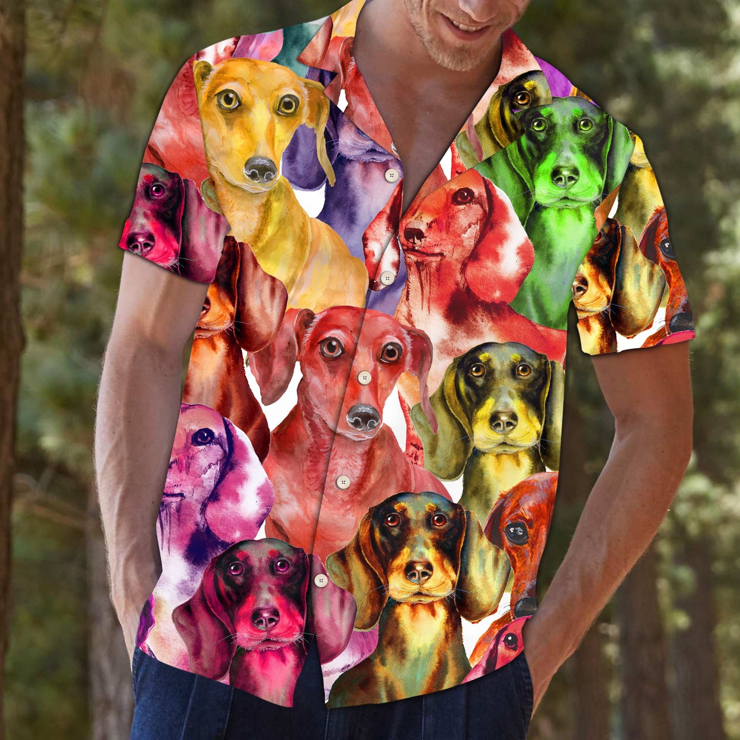 Dachshund Color D0807 - Hawaii Shirt