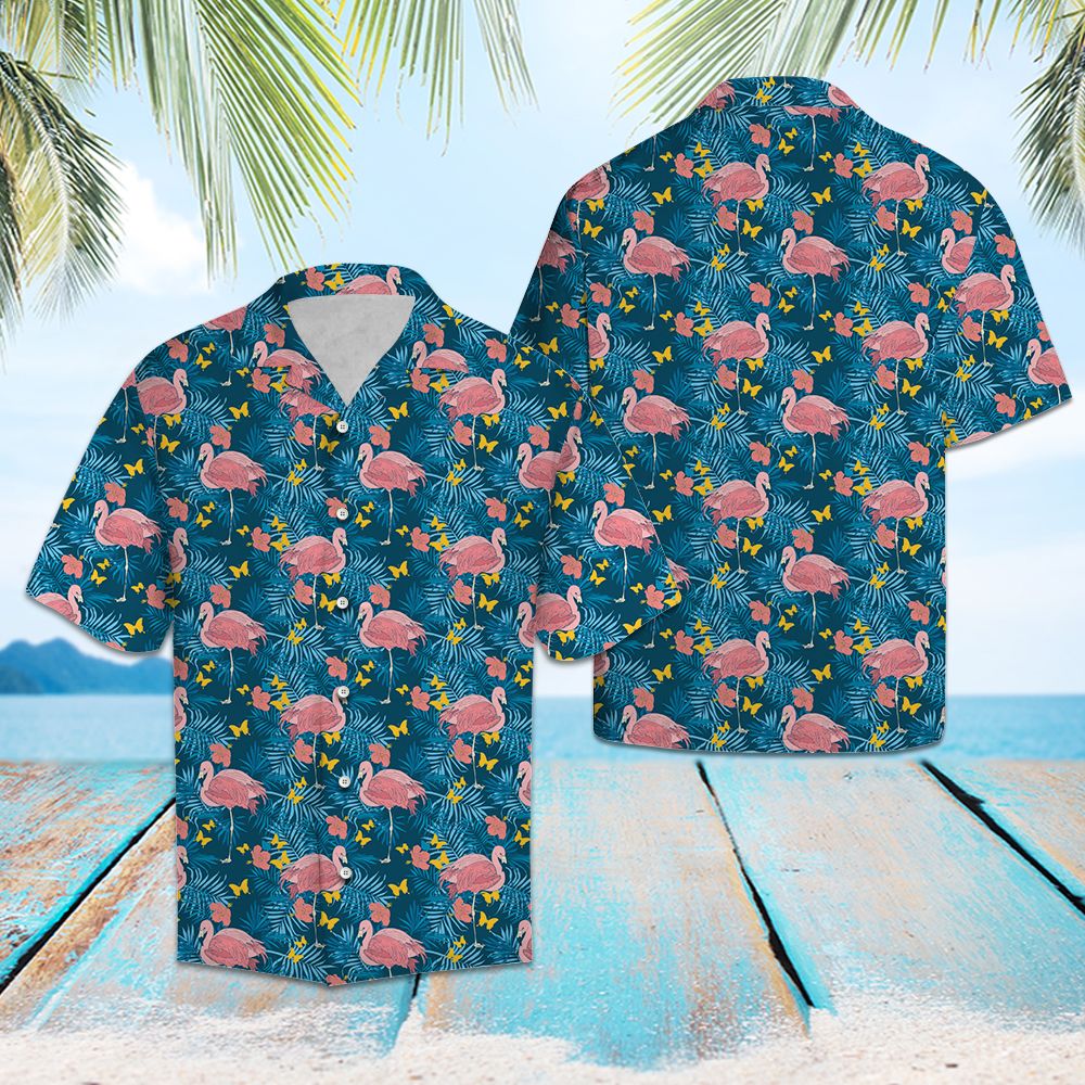 Flamingo Tropical Palm T0807 - Hawaii Shirt