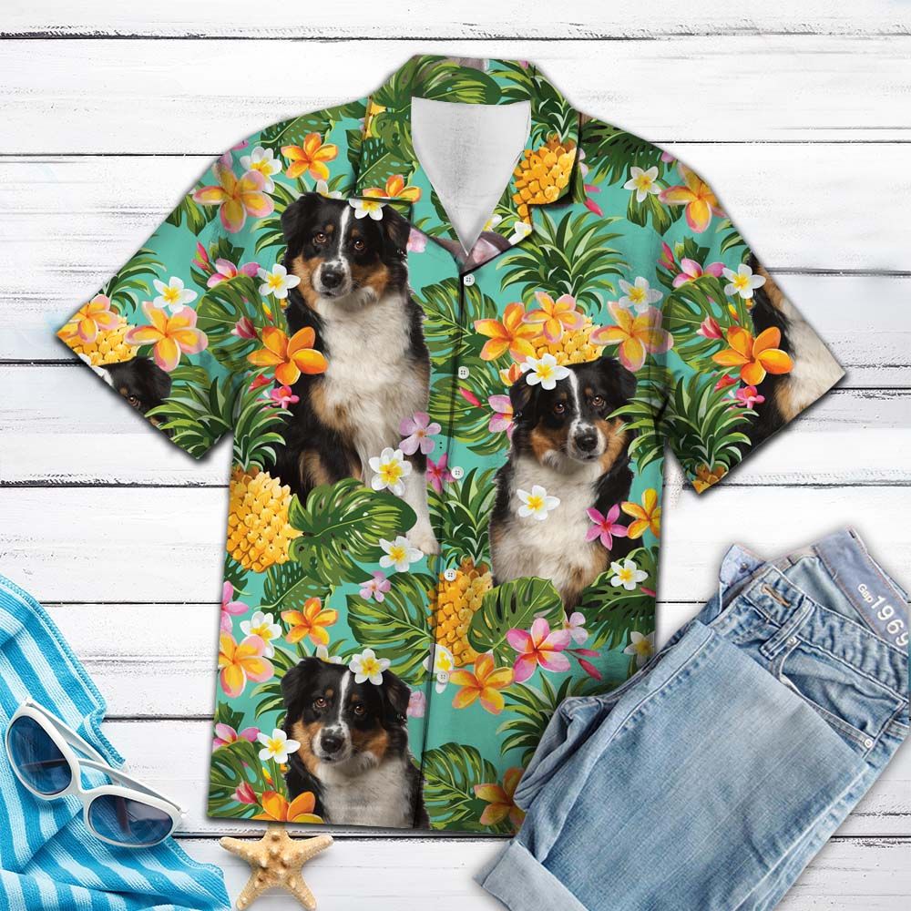 Tropical Pineapple Miniature Australian Shepherd H87060 - Hawaii Shirt