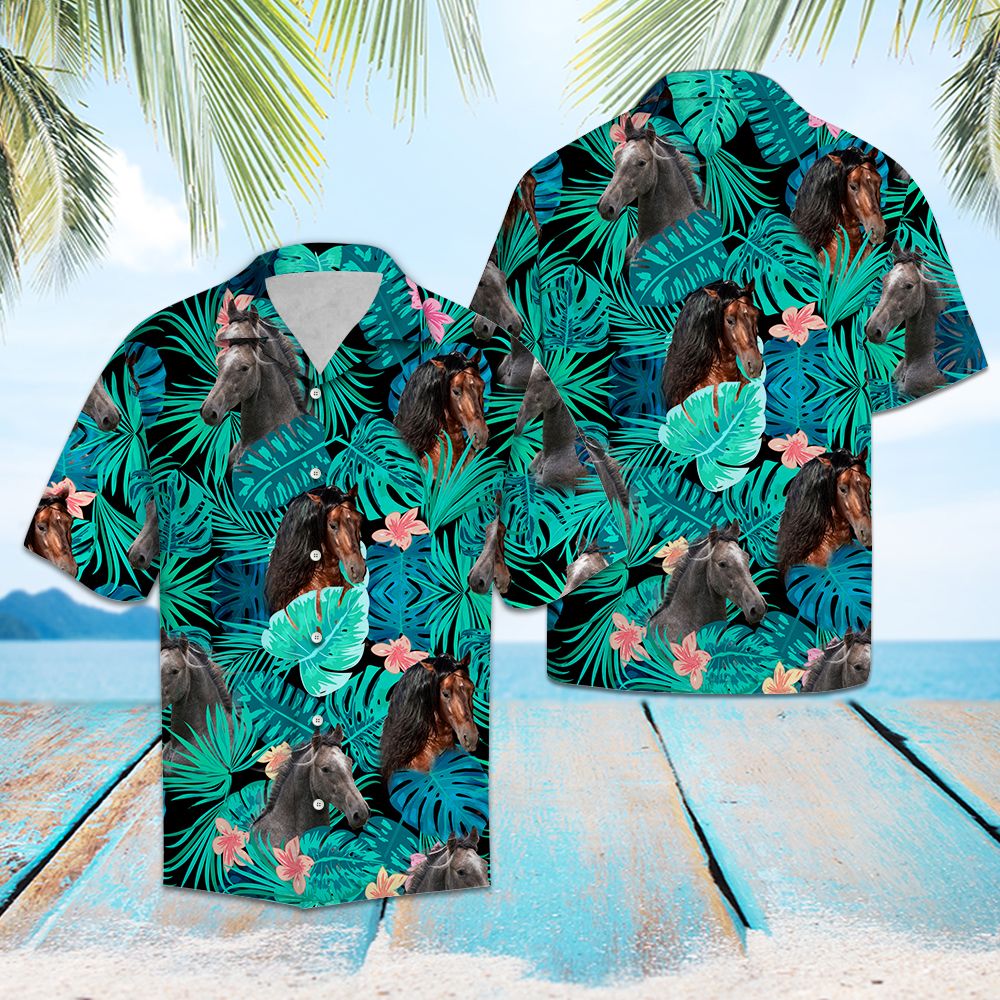 Andalusian Horse Green Tropical G5709 - Hawaii Shirt