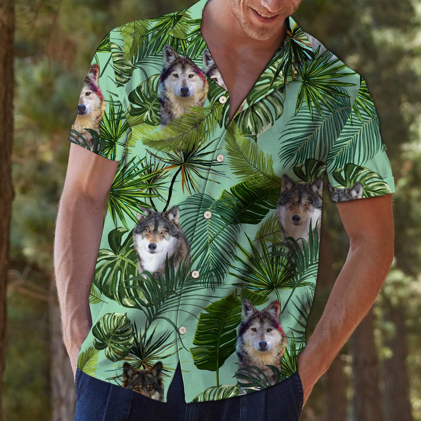 Huge Wolf Tropical G5709 - Hawaii Shirt